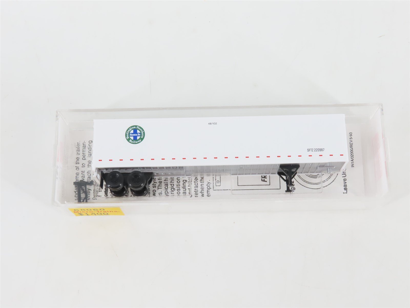 N Scale Micro-Trains MTL 68060 SFTZ BNSF Railway 48' Trailer #220987