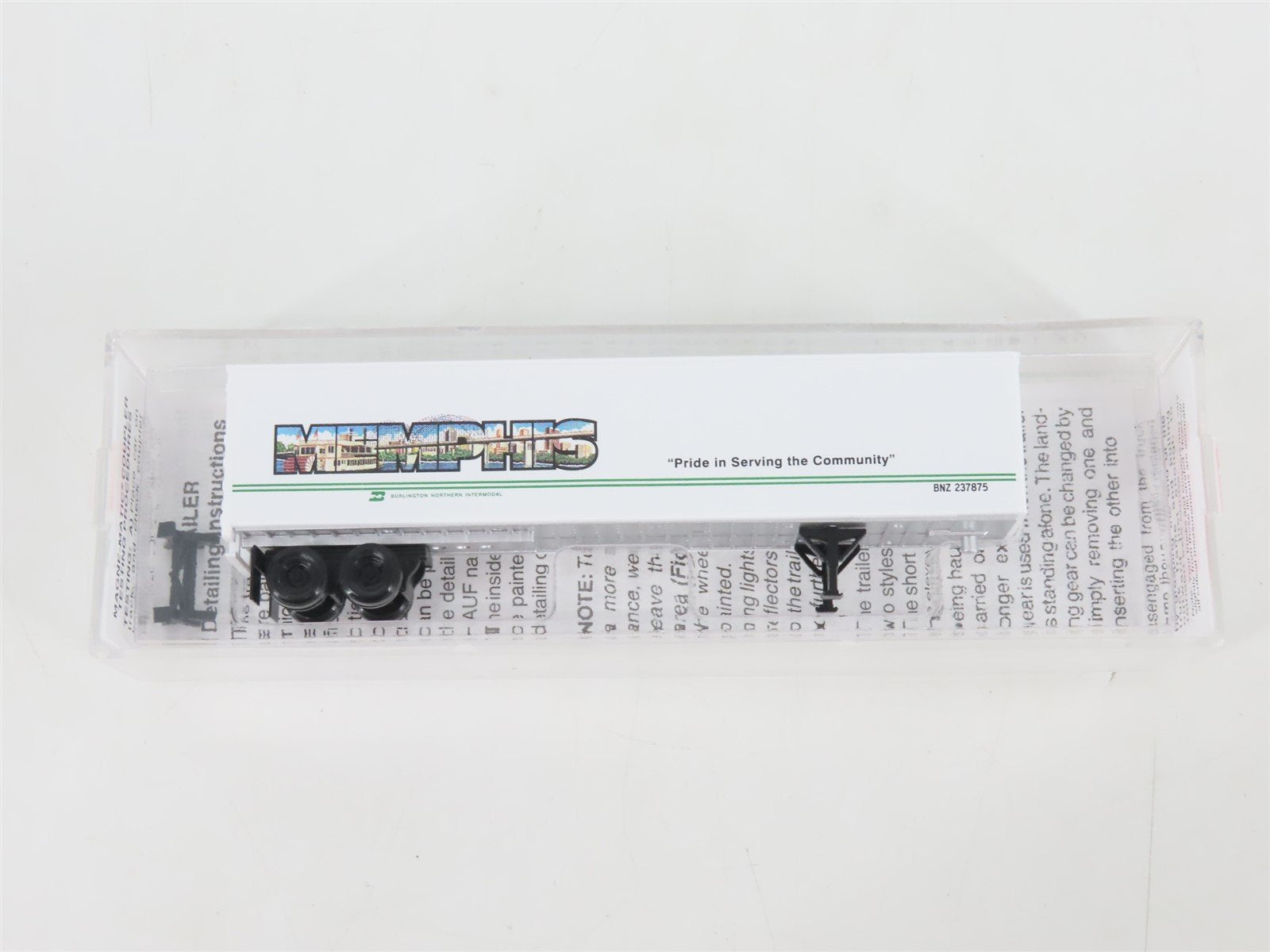 N Scale Micro-Trains MTL 67190 BNZ BN Intermodal 45' Trailer Memphis #237875