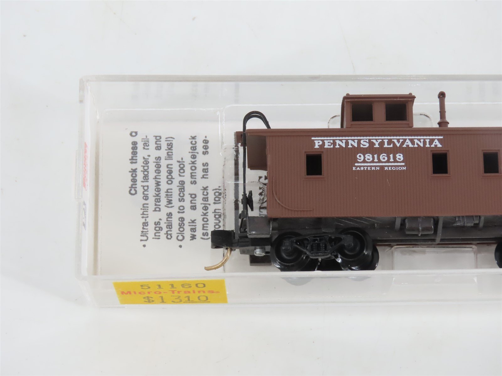N Scale Micro-Trains MTL 51160 PRR Pennsylvania 34' Caboose #981618