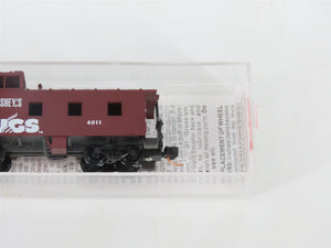 N Scale Micro-Trains MTL 100120 Hershey Hugs 36' Offset Cupola Caboose #4011