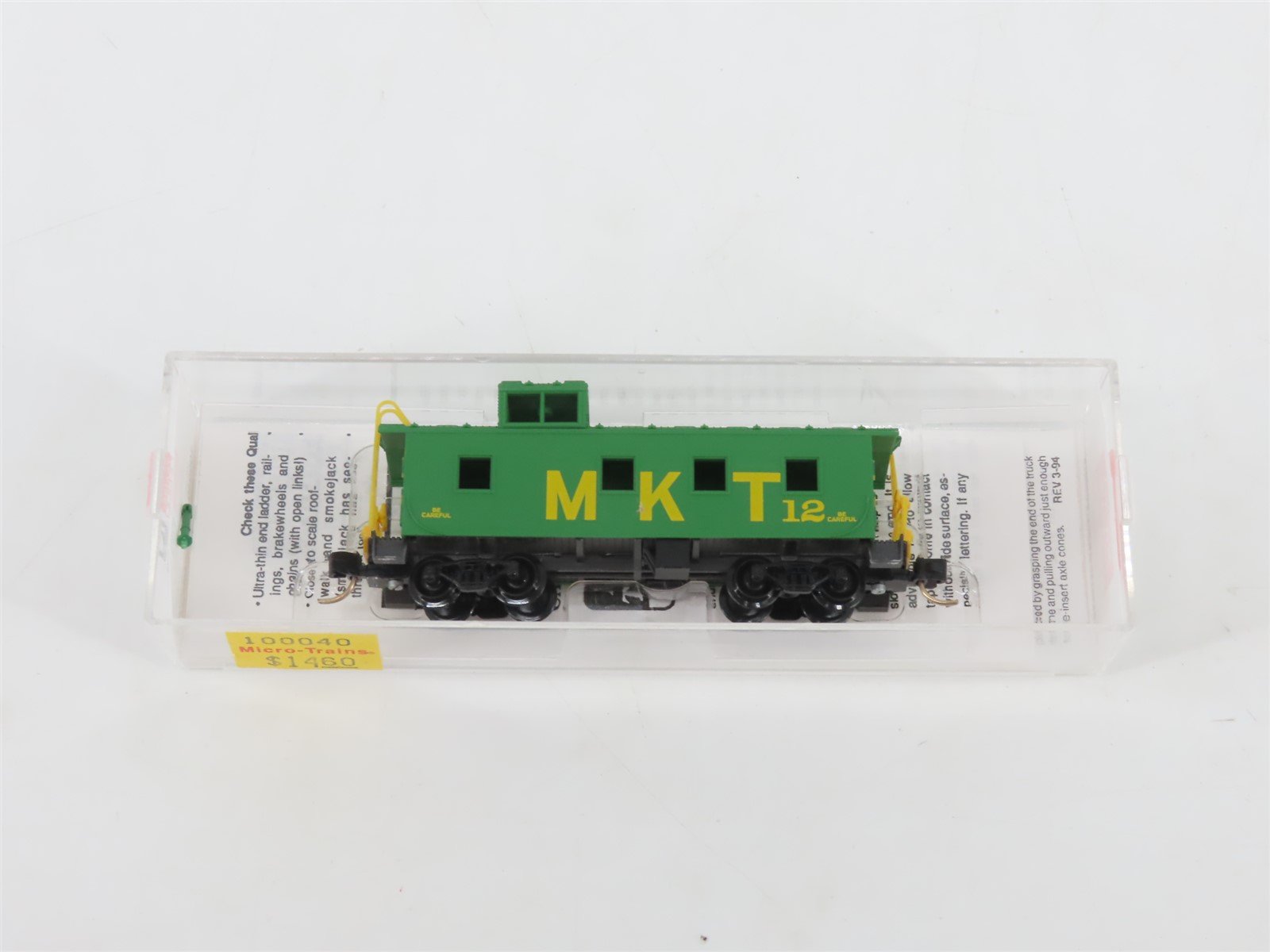 N Scale Micro-Trains MTL 100040 MKT Missouri Kansas Texas 36' Caboose #12