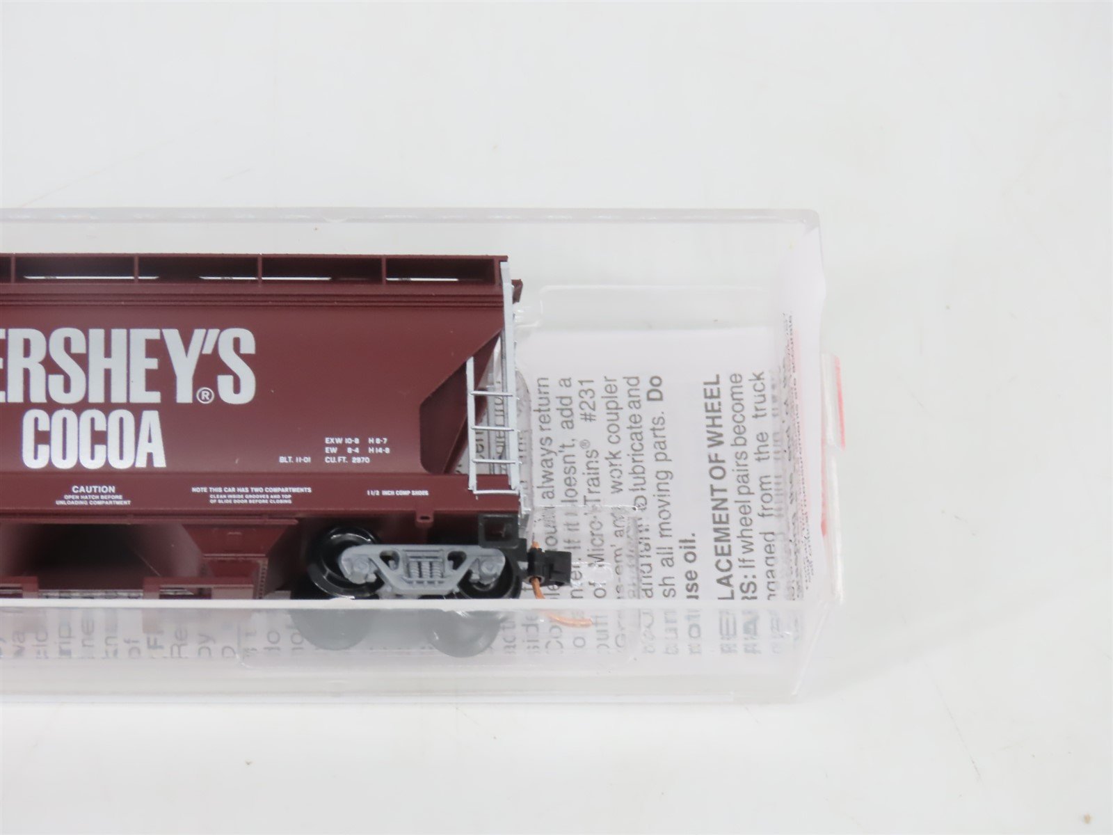 N Scale Micro-Trains MTL 92150 HFC Hershey's Cocoa 2-Bay Centerflow Hopper #6011