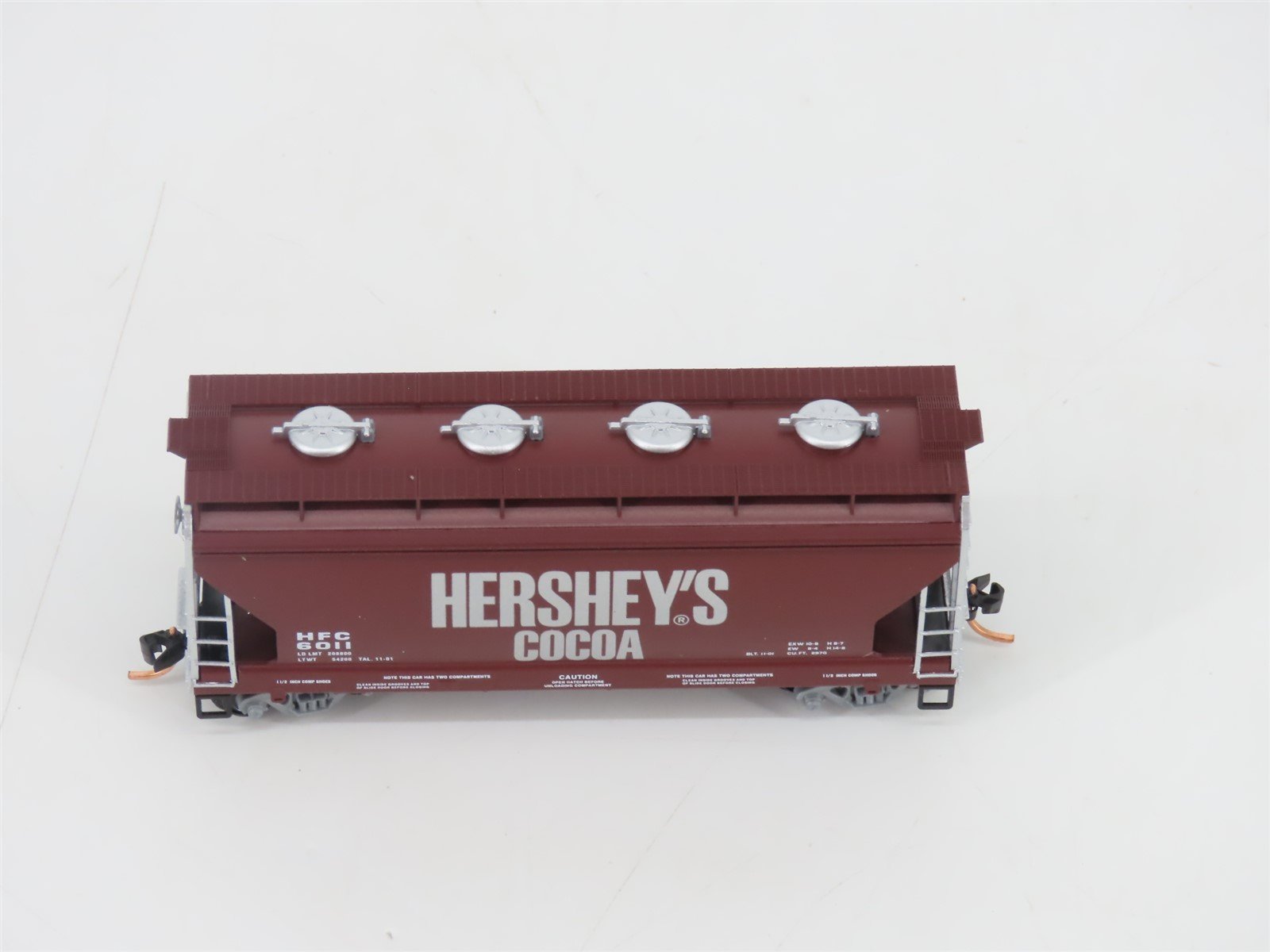 N Scale Micro-Trains MTL 92150 HFC Hershey's Cocoa 2-Bay Centerflow Hopper #6011