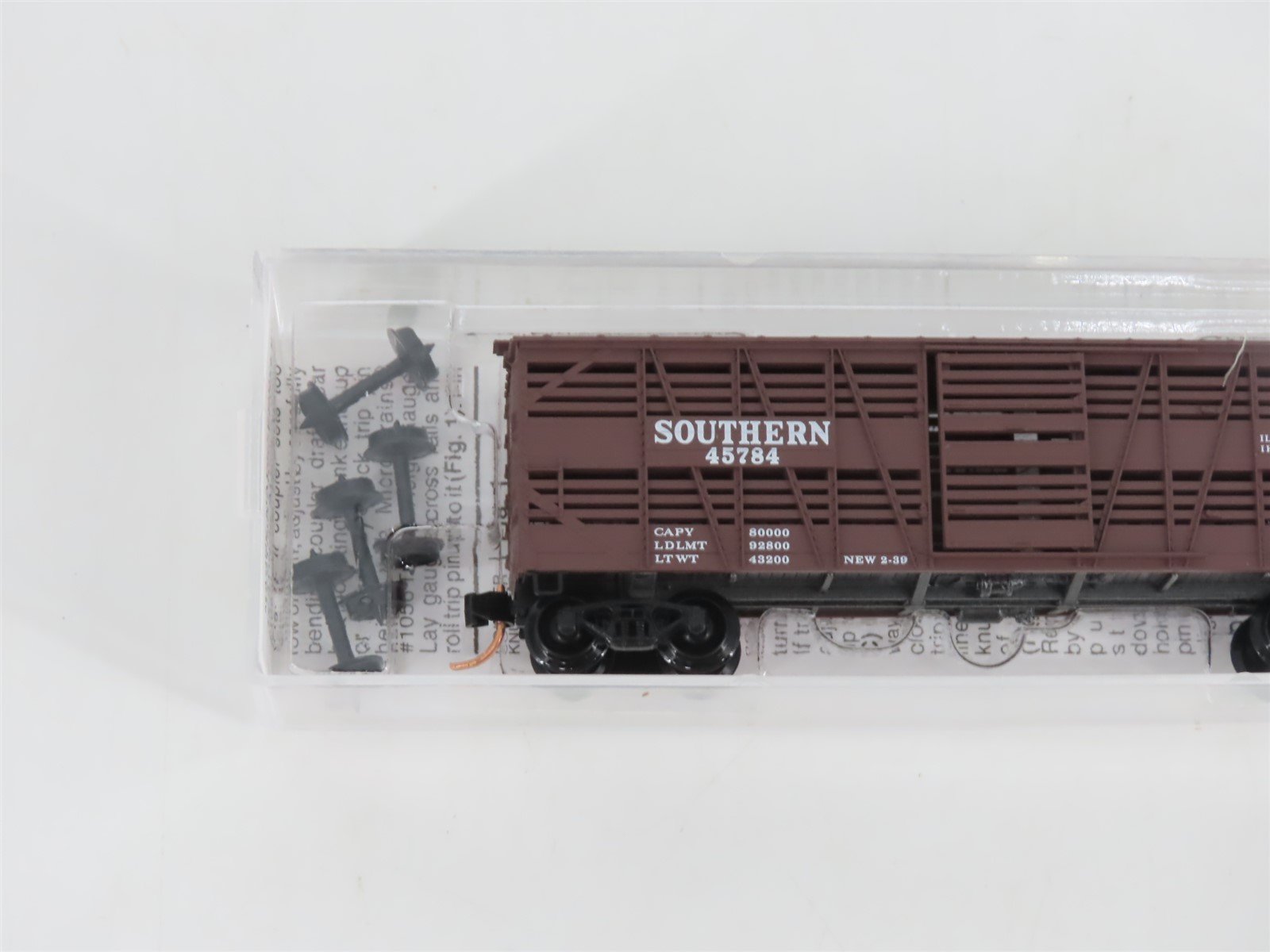 N Scale Micro-Trains MTL 35060 Southern Railway 40' Despatch Stock Car #45784