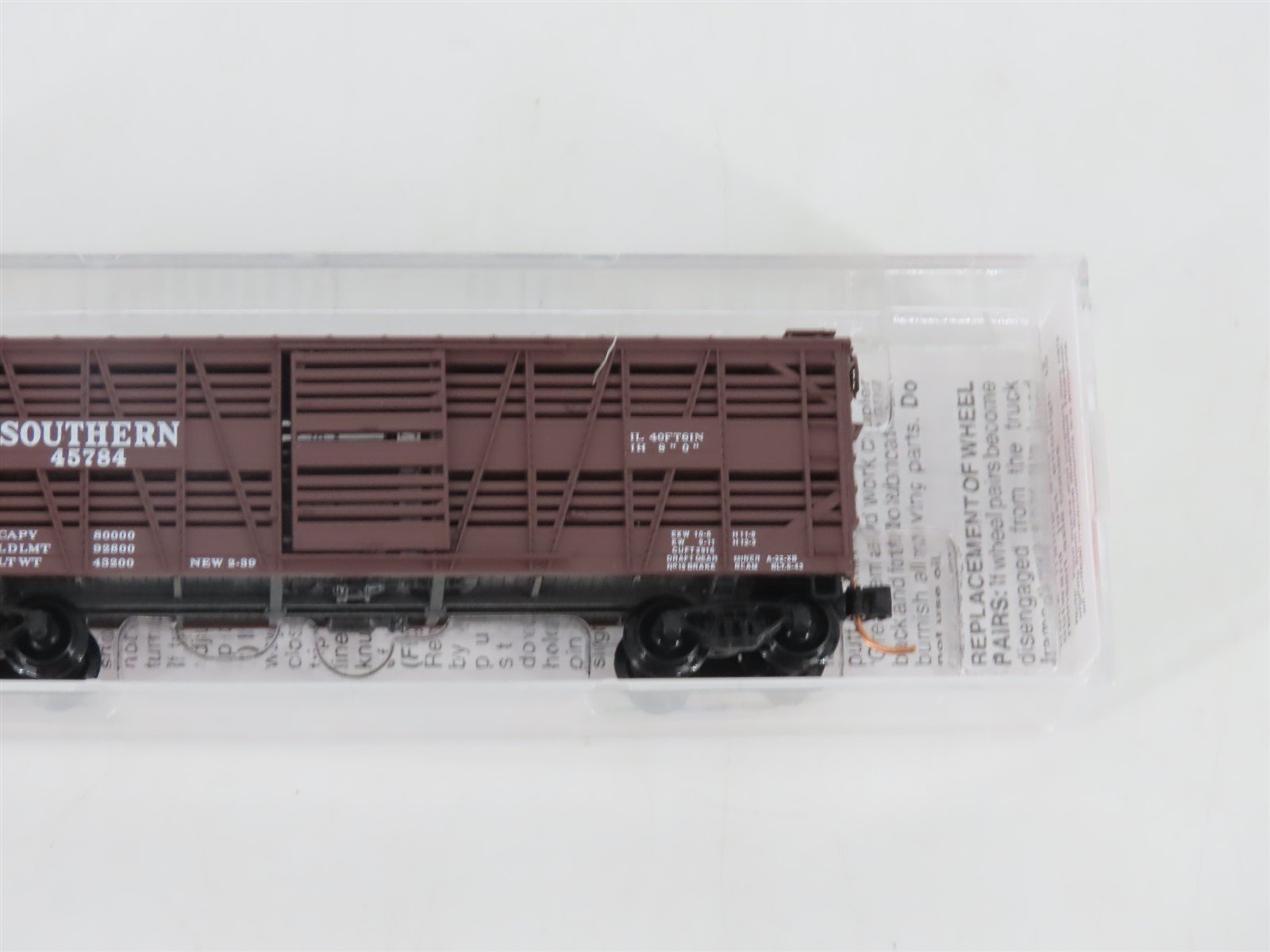 N Scale Micro-Trains MTL 35060 Southern Railway 40' Despatch Stock Car #45784