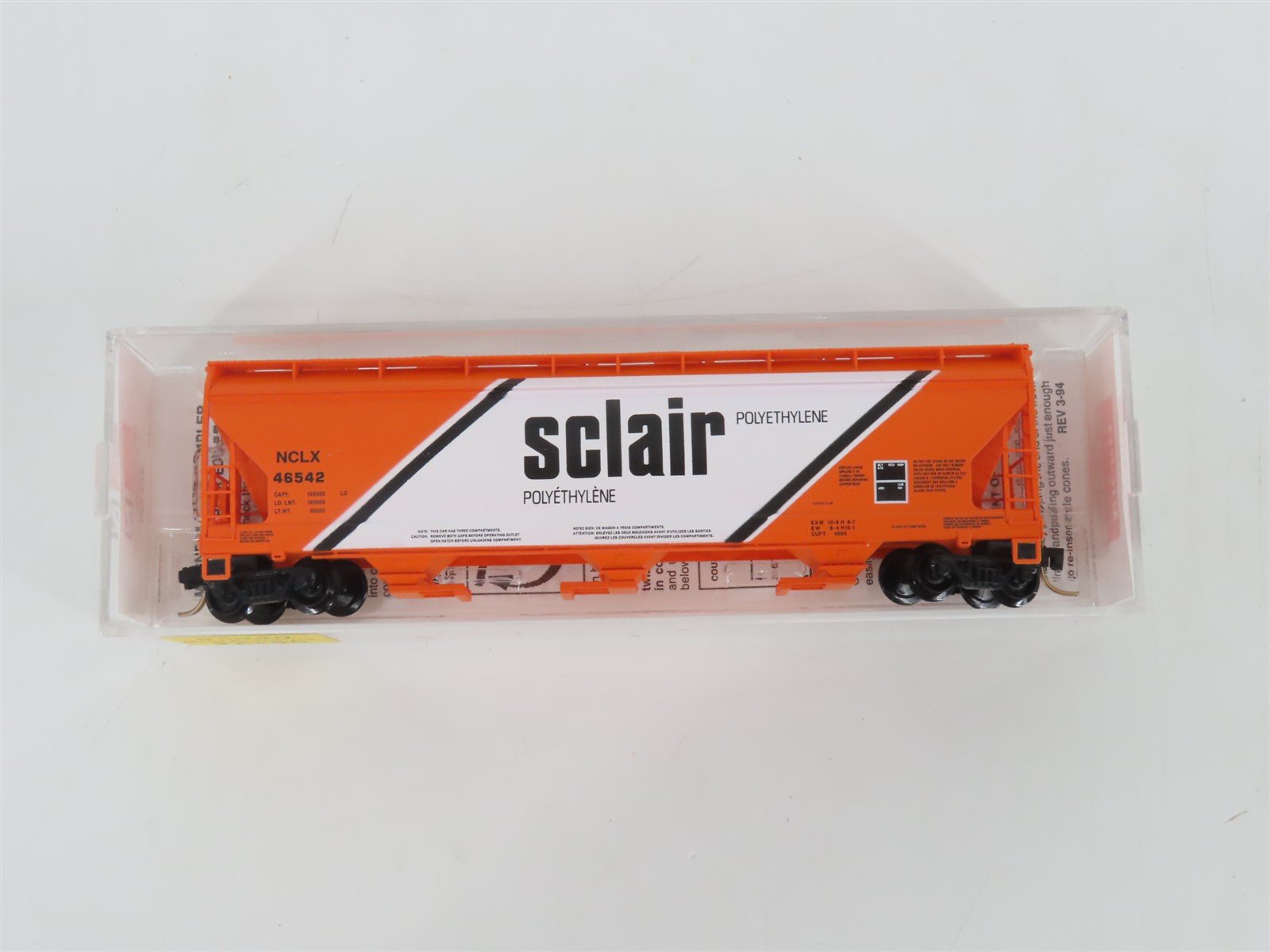 N Scale Micro-Trains MTL 93040 NCLX SCLAIR 3-Bay Centerflow Hopper #46542