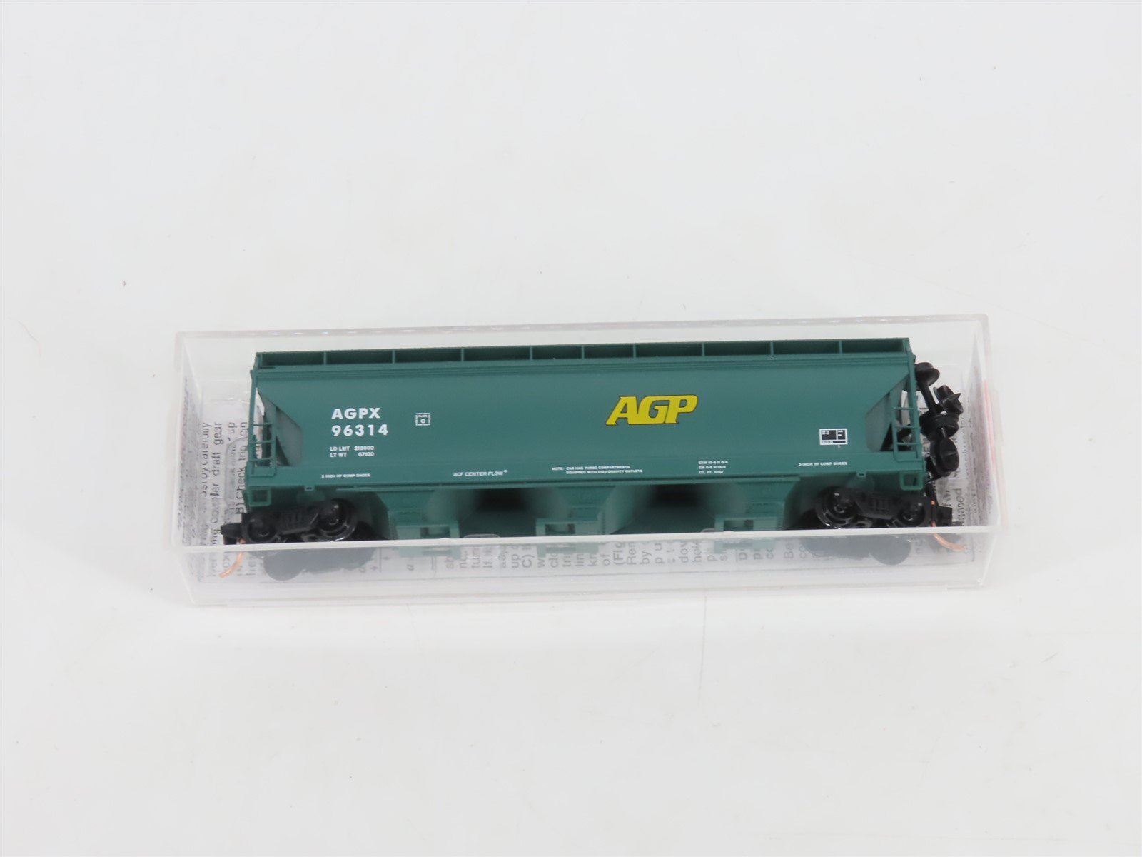 N Scale Micro-Trains MTL 93060 AGPX ACP Processing 3-Bay Centerflow Hopper 96314