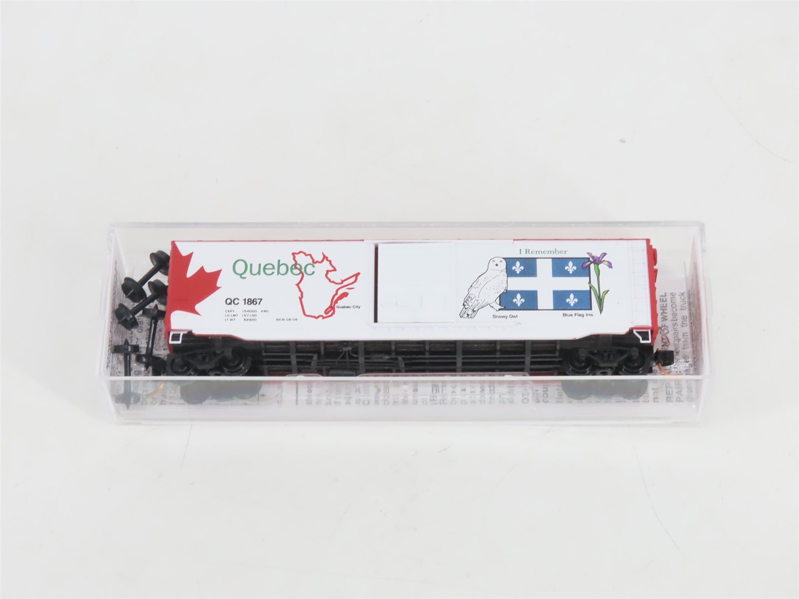 N Scale Micro-Trains MTL 07700152 QC Quebec Provincial 50' Box Car #1867