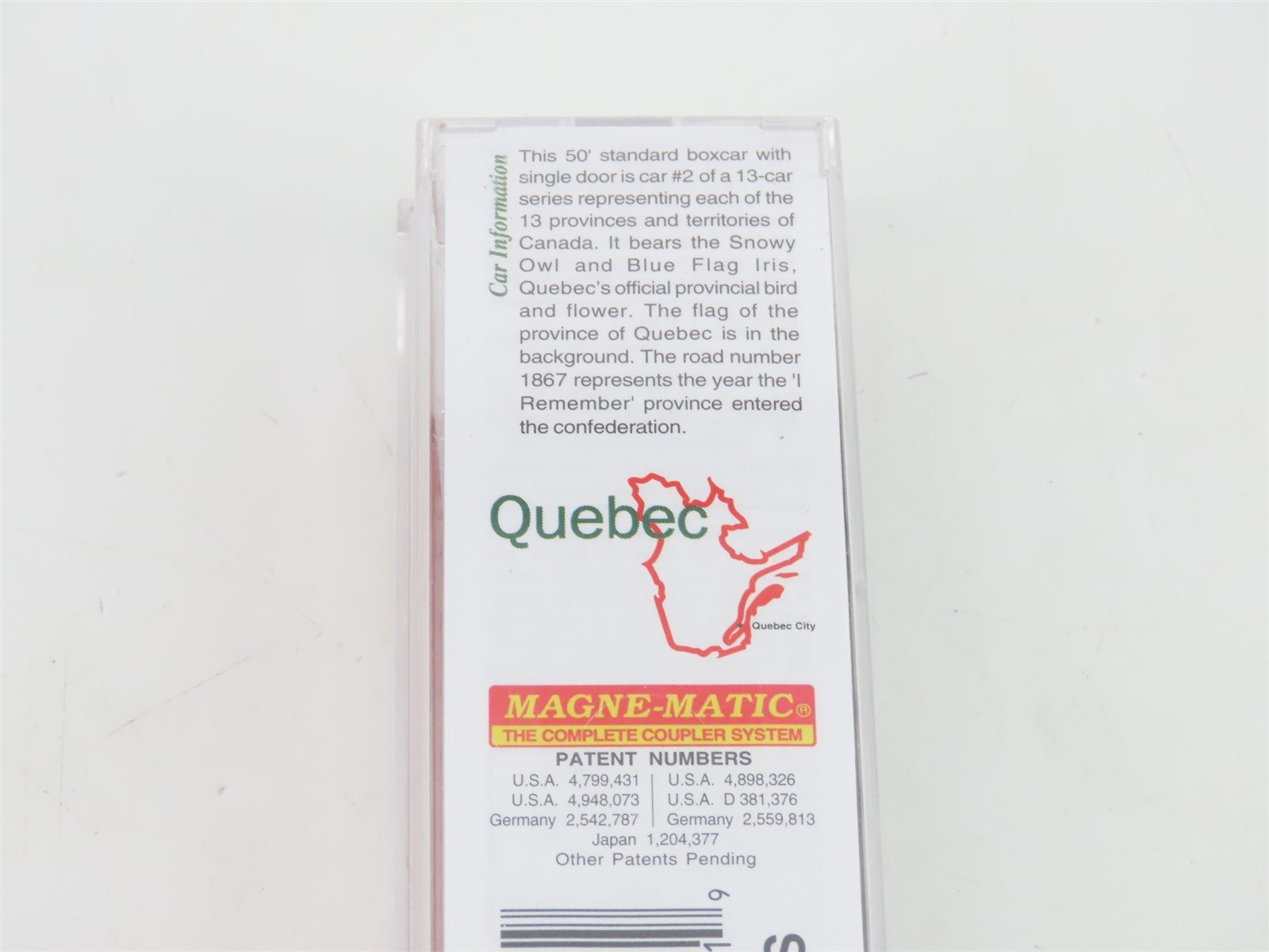 N Scale Micro-Trains MTL 07700152 QC Quebec Provincial 50' Box Car #1867
