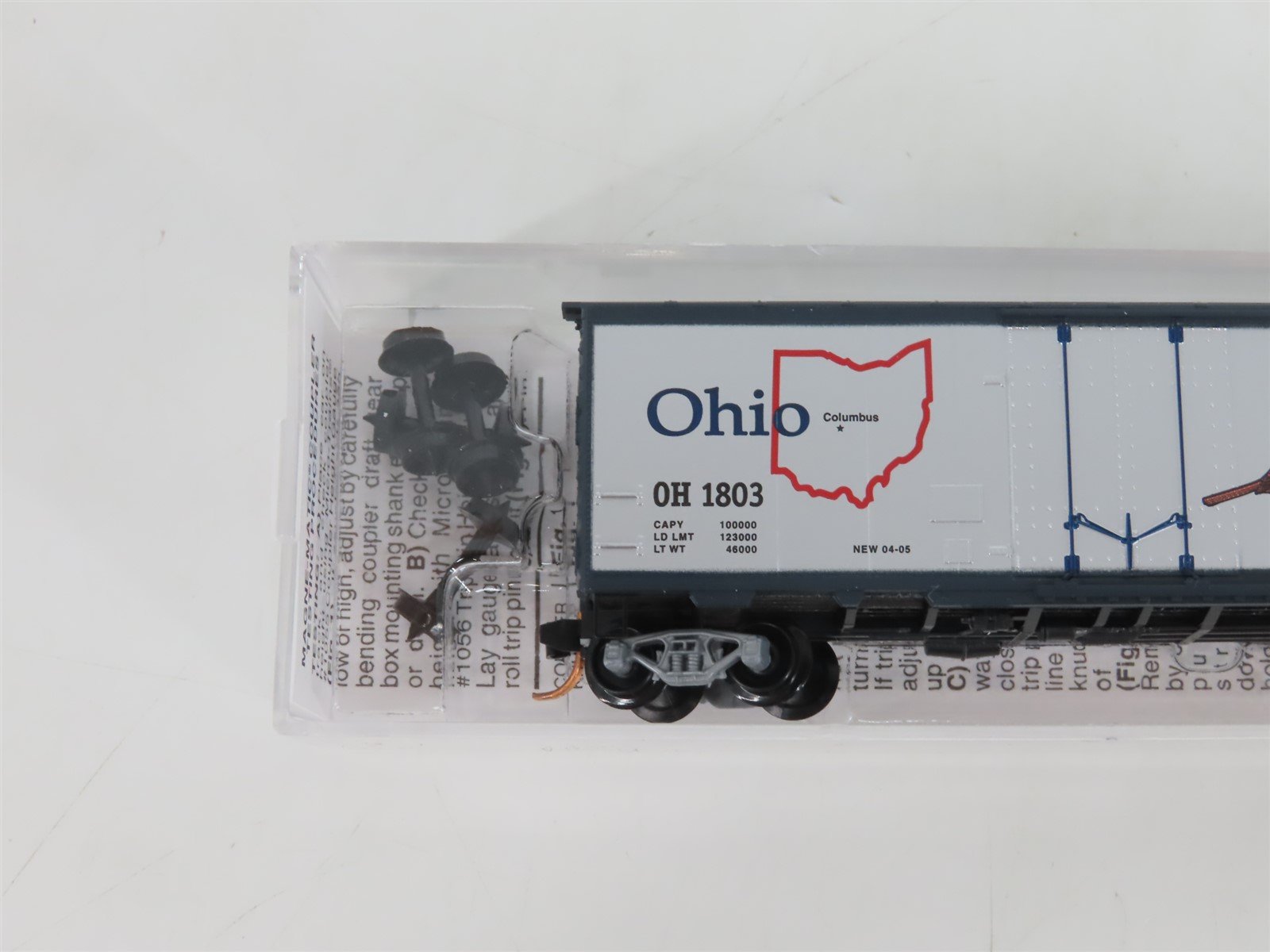 N Scale Micro-Trains MTL 02100389 OH Ohio State 40' Plug Door Box Car #1803