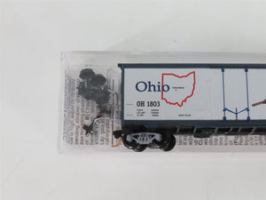 N Scale Micro-Trains MTL 02100389 OH Ohio State 40' Plug Door Box Car #1803