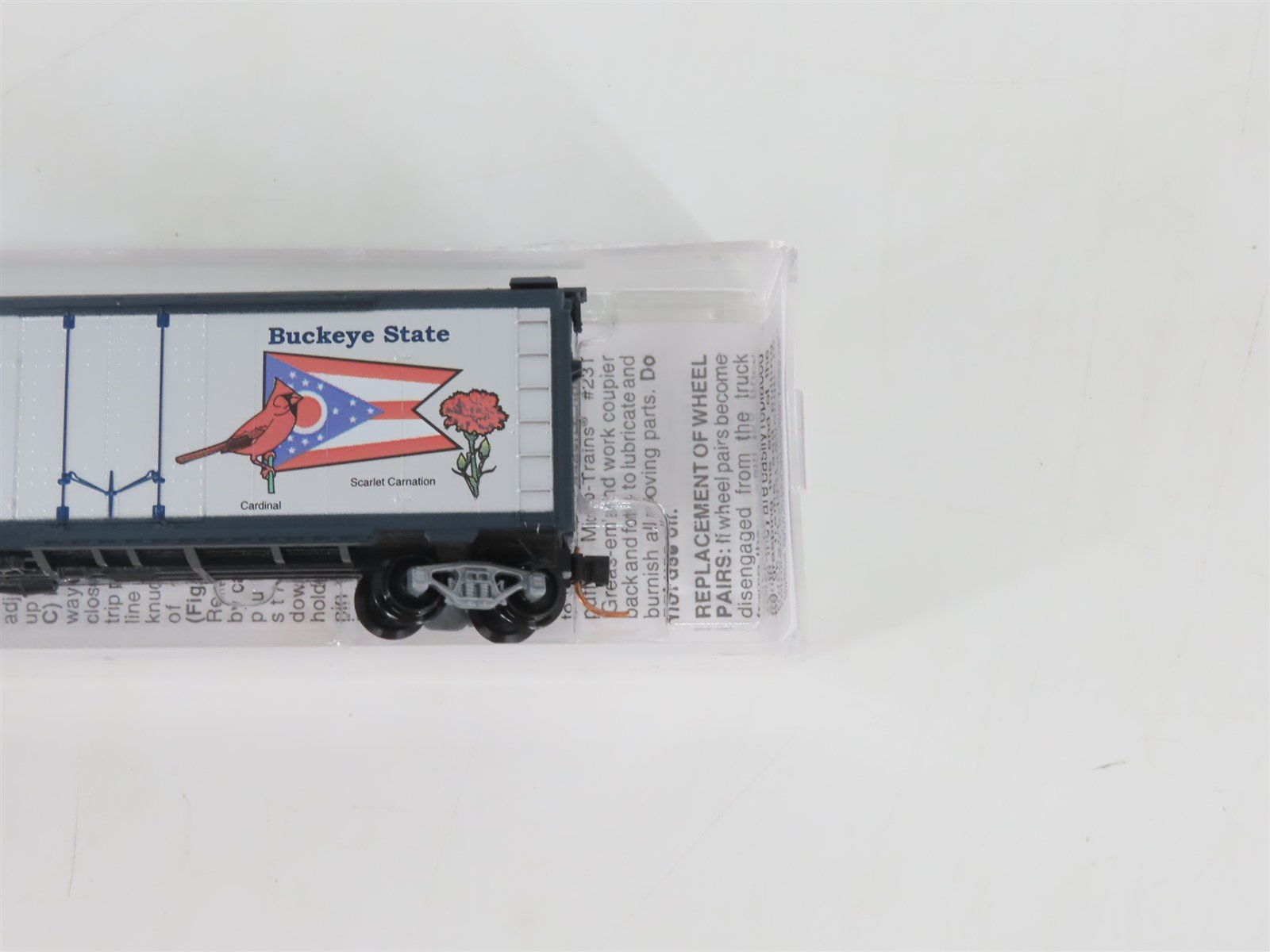 N Scale Micro-Trains MTL 02100389 OH Ohio State 40' Plug Door Box Car #1803