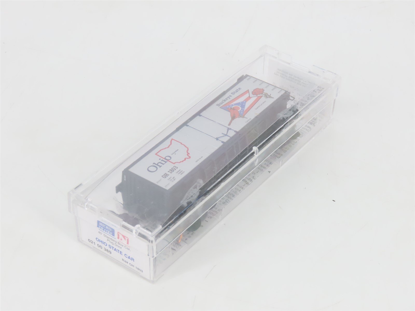 N Scale Micro-Trains MTL 02100389 OH Ohio State 40' Plug Door Box Car #1803