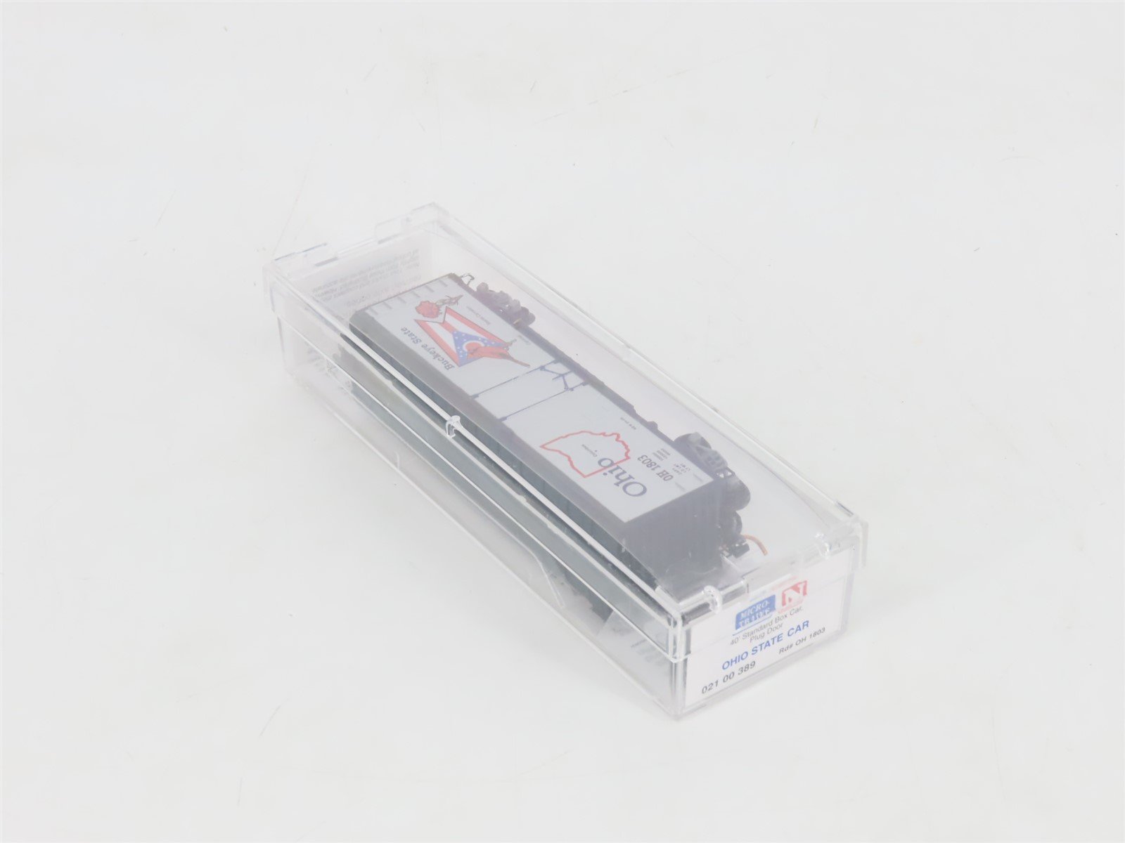 N Scale Micro-Trains MTL 02100389 OH Ohio State 40' Plug Door Box Car #1803