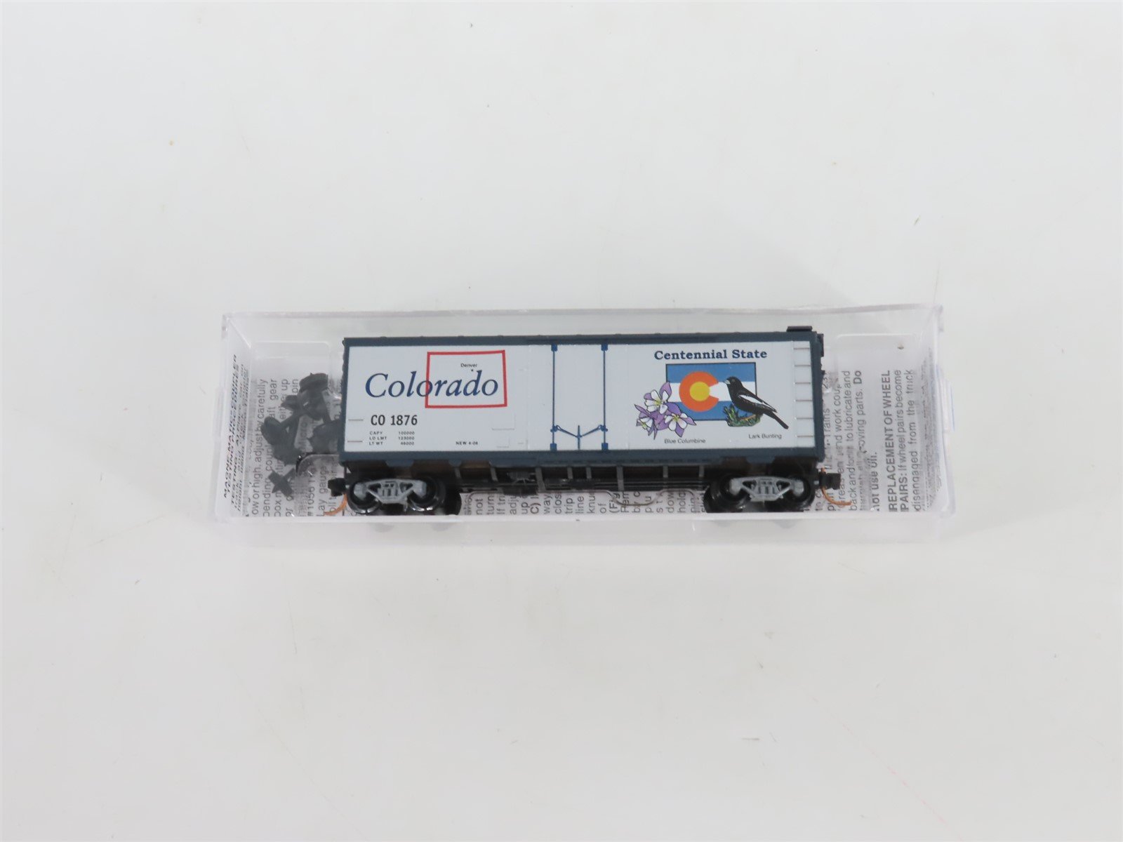 N Scale Micro-Trains MTL 02100400 CO Colorado State 40' Plug Door Box Car #1876