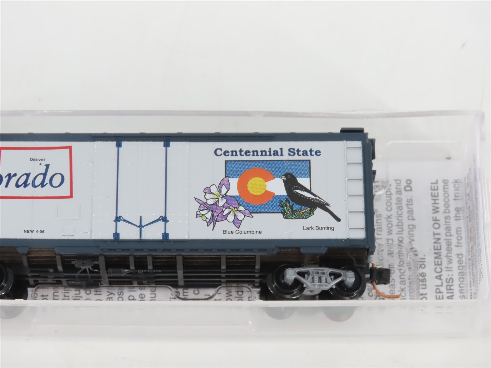 N Scale Micro-Trains MTL 02100400 CO Colorado State 40' Plug Door Box Car #1876