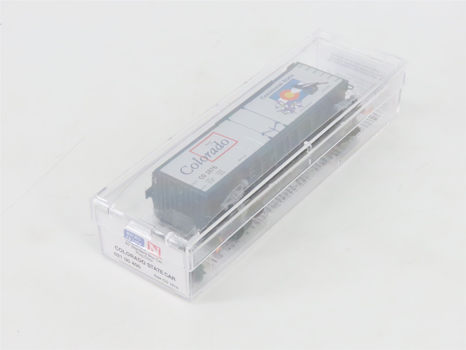 N Scale Micro-Trains MTL 02100400 CO Colorado State 40' Plug Door Box Car #1876