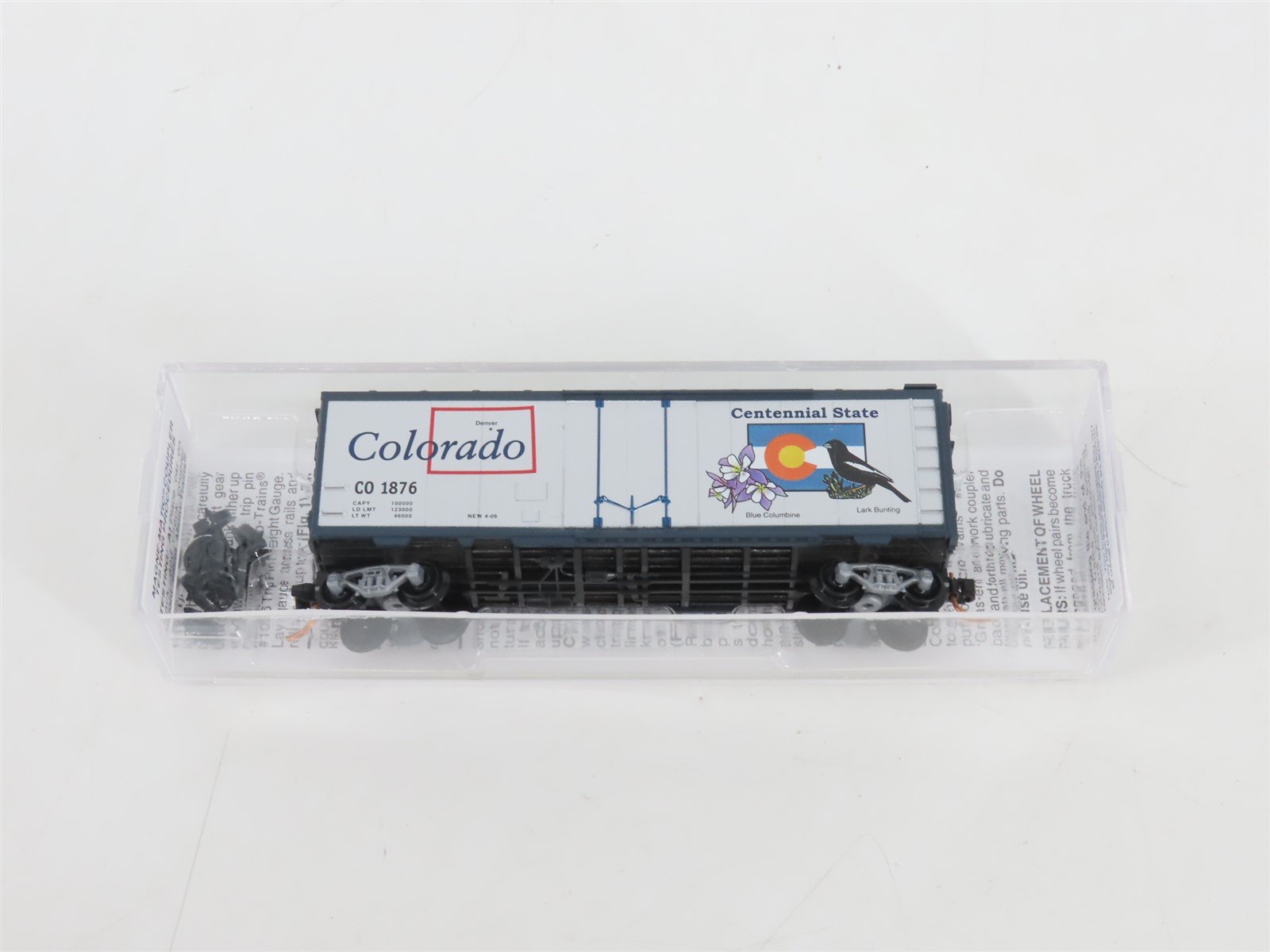 N Scale Micro-Trains MTL 02100400 CO Colorado State 40' Plug Door Box Car #1876