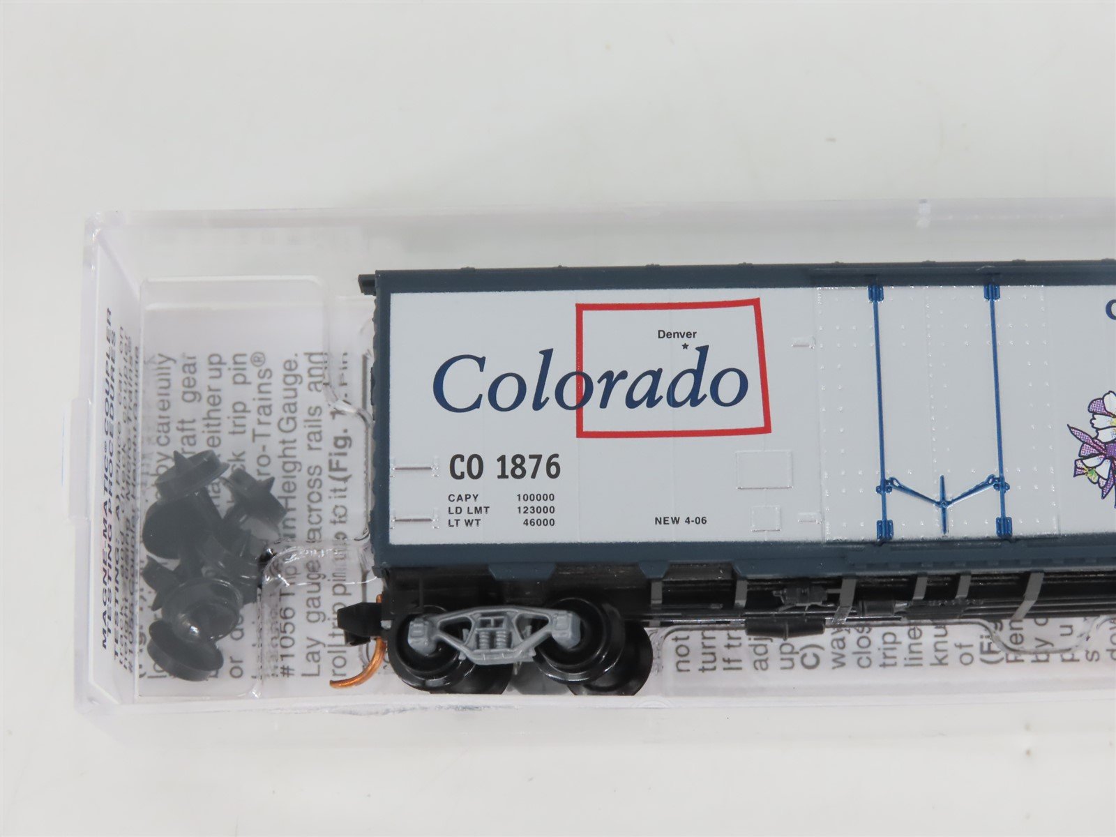 N Scale Micro-Trains MTL 02100400 CO Colorado State 40' Plug Door Box Car #1876