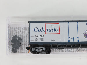 N Scale Micro-Trains MTL 02100400 CO Colorado State 40' Plug Door Box Car #1876