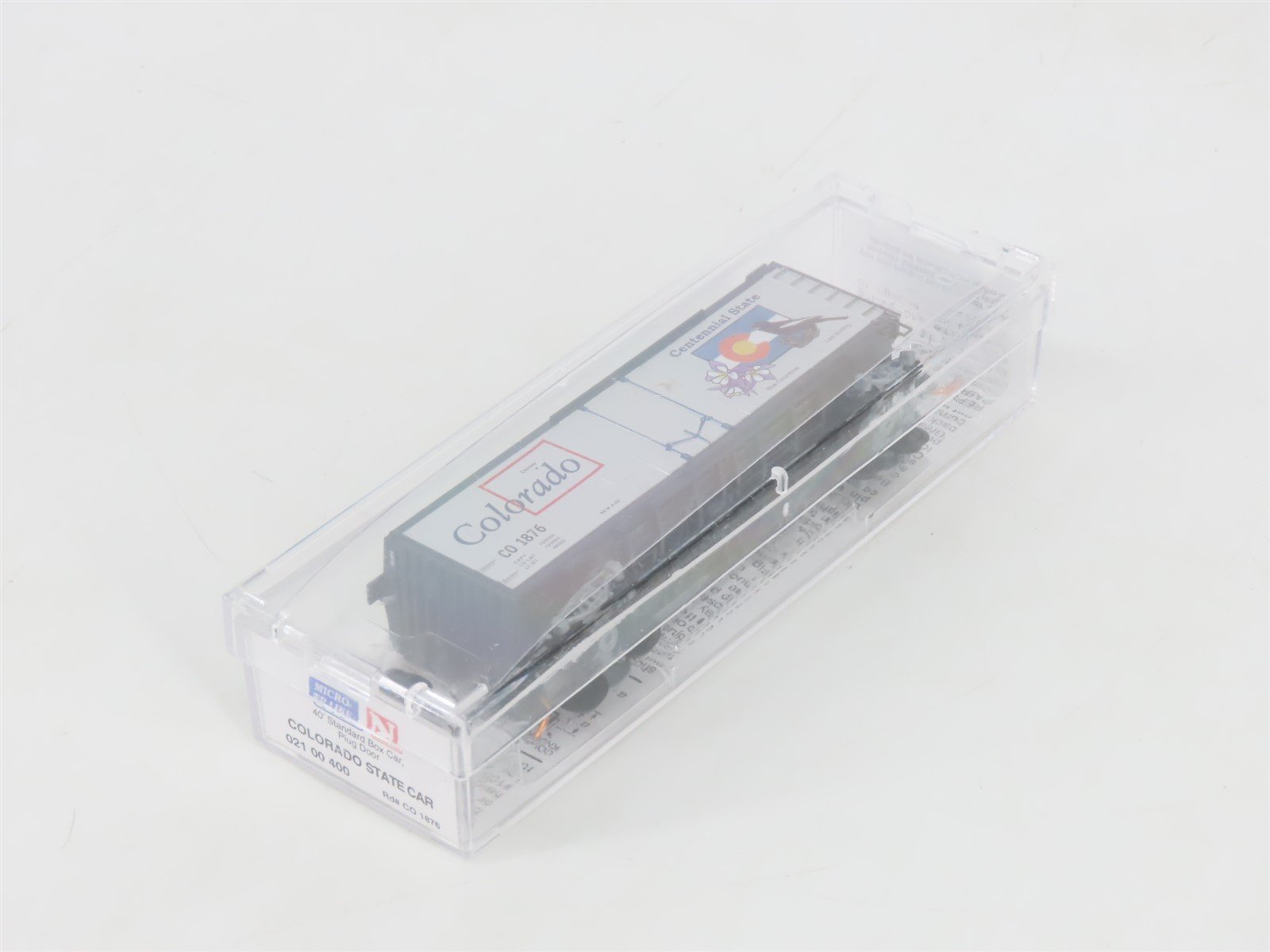 N Scale Micro-Trains MTL 02100400 CO Colorado State 40' Plug Door Box Car #1876