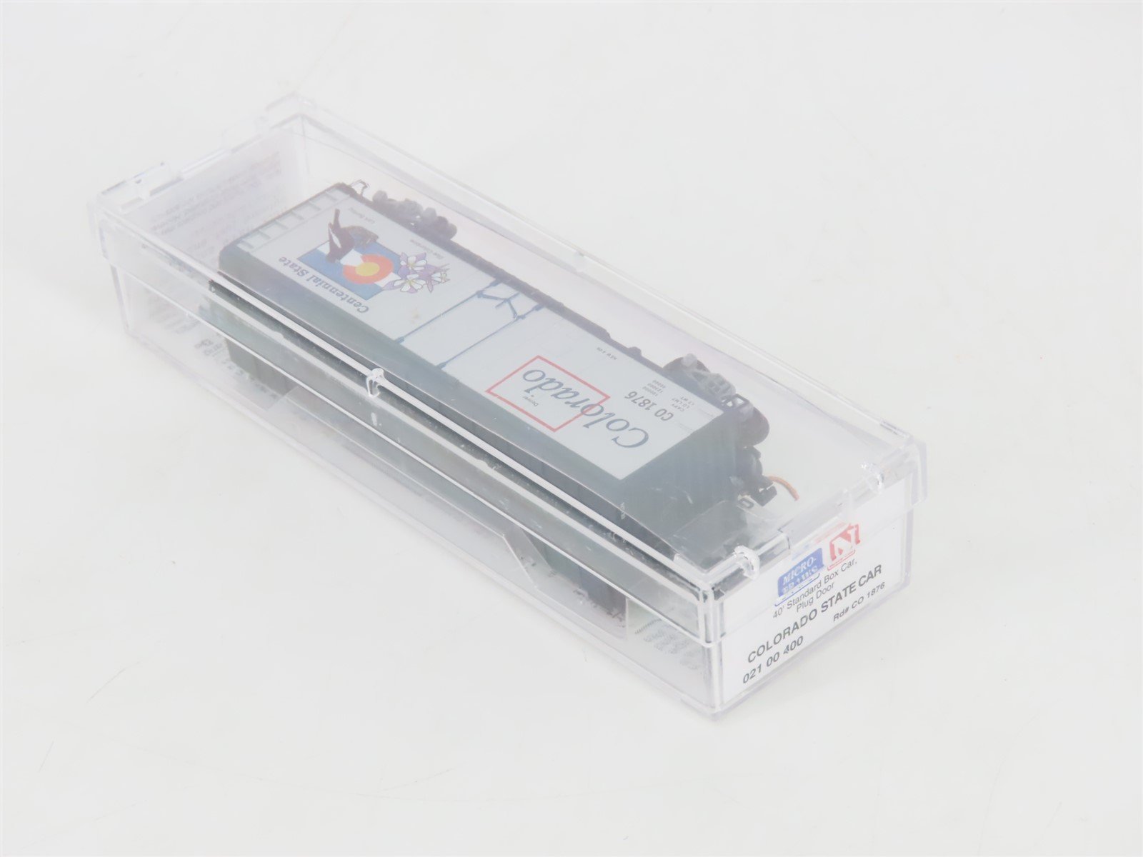 N Scale Micro-Trains MTL 02100400 CO Colorado State 40' Plug Door Box Car #1876