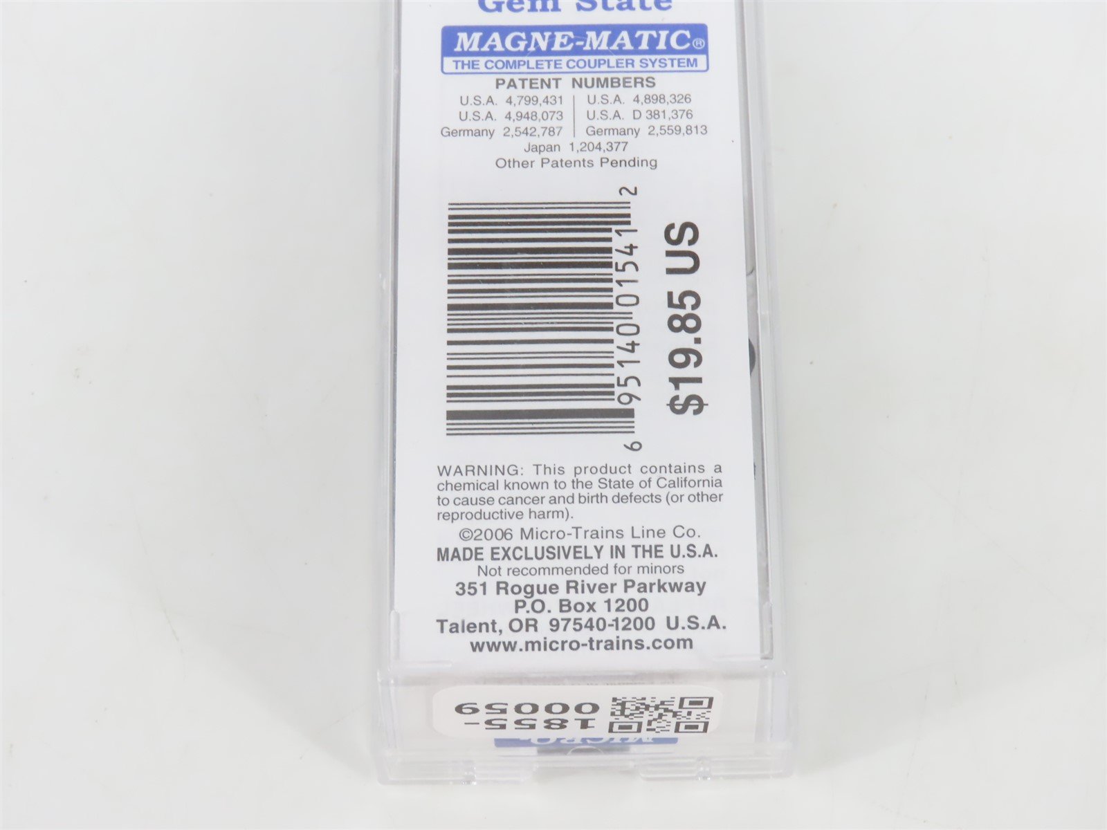 N Scale Micro-Trains MTL 02100398 ID Iowa State 40' Plug Door Box Car #1890