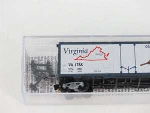 N Scale Micro-Trains MTL 02100406 VA Virginia State 40' Plug Door Box Car #1788