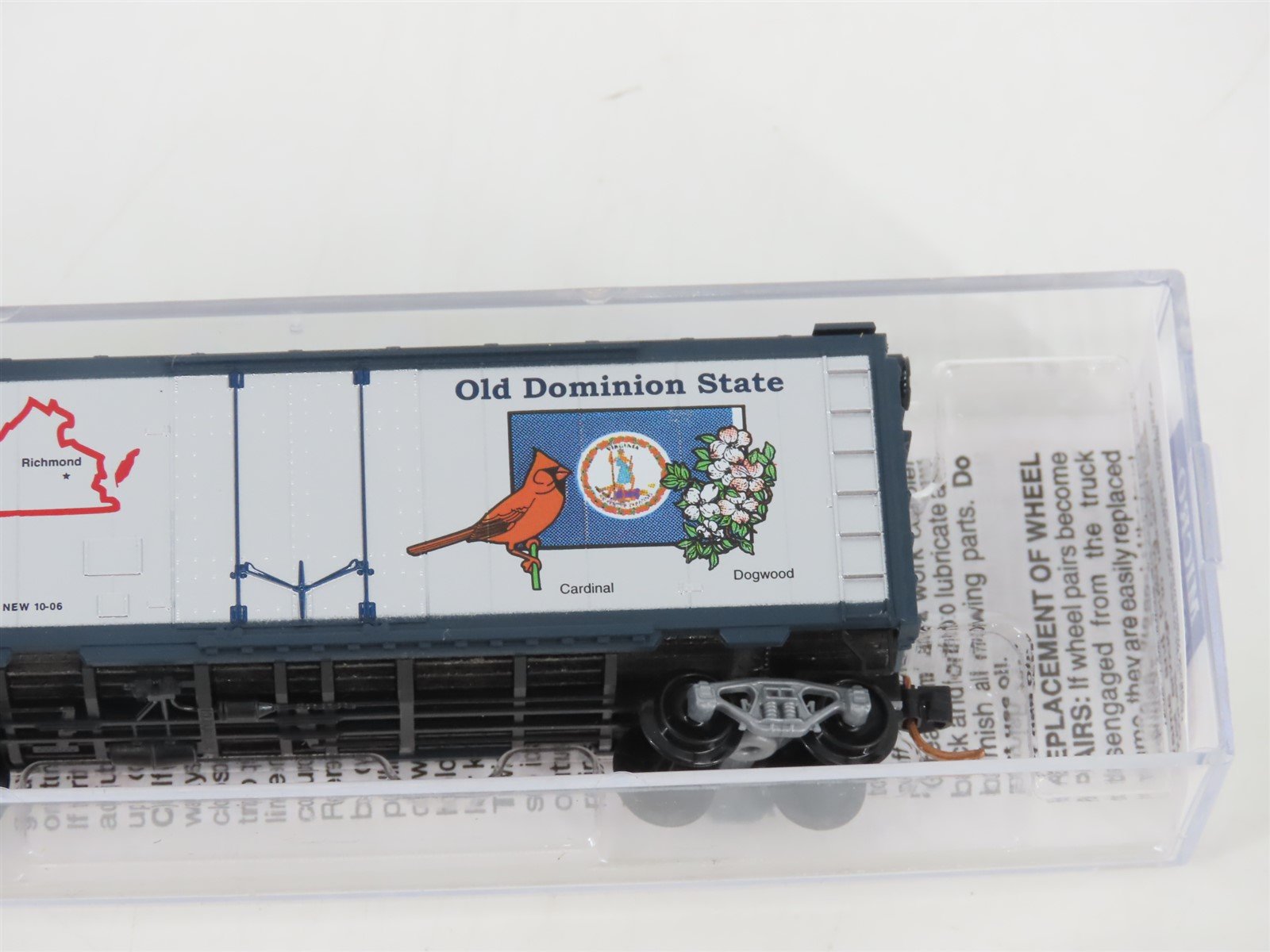 N Scale Micro-Trains MTL 02100406 VA Virginia State 40' Plug Door Box Car #1788
