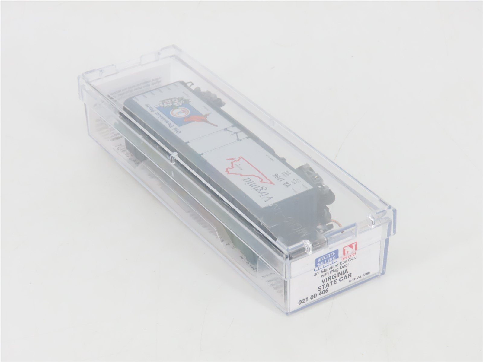 N Scale Micro-Trains MTL 02100406 VA Virginia State 40' Plug Door Box Car #1788