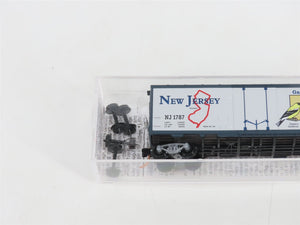 N Scale Micro-Trains MTL 21382 NJ New Jersey State 40' Plug Door Box Car #1787