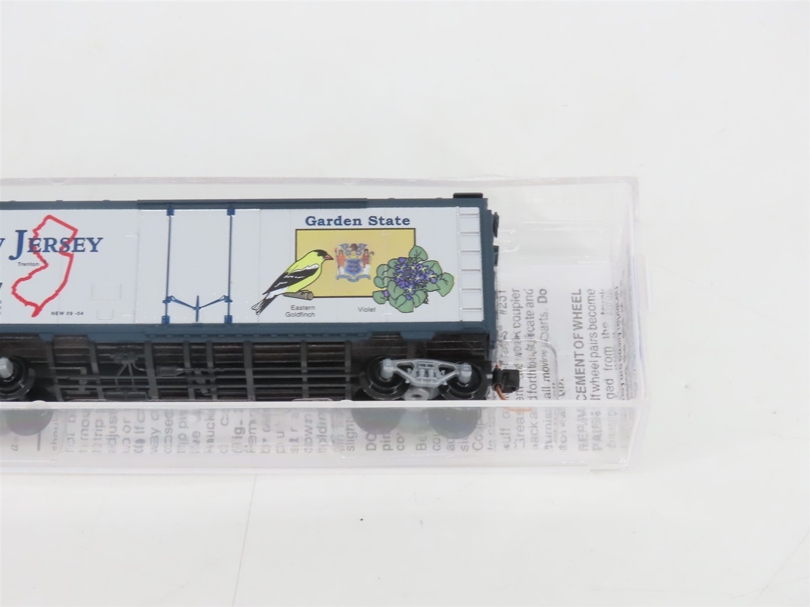 N Scale Micro-Trains MTL 21382 NJ New Jersey State 40' Plug Door Box Car #1787