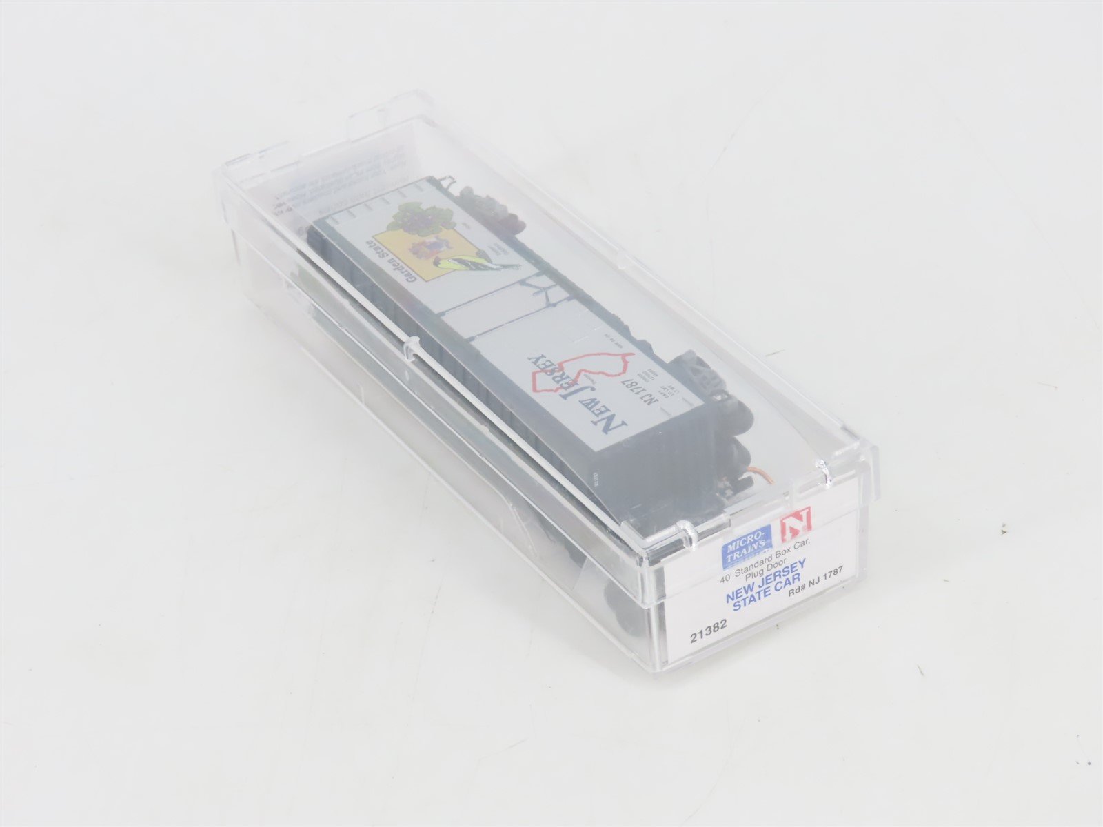 N Scale Micro-Trains MTL 21382 NJ New Jersey State 40' Plug Door Box Car #1787