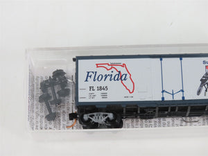 N Scale Micro-Trains MTL 02100397 FL Florida State 40' Plug Door Box Car #1845
