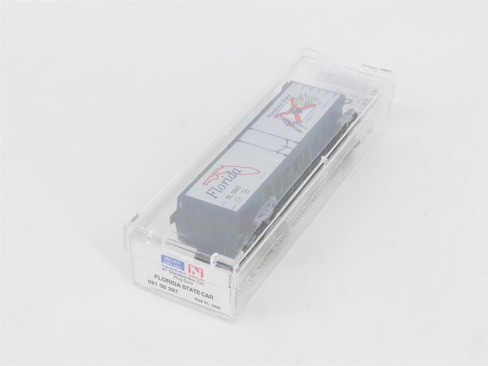 N Scale Micro-Trains MTL 02100397 FL Florida State 40' Plug Door Box Car #1845