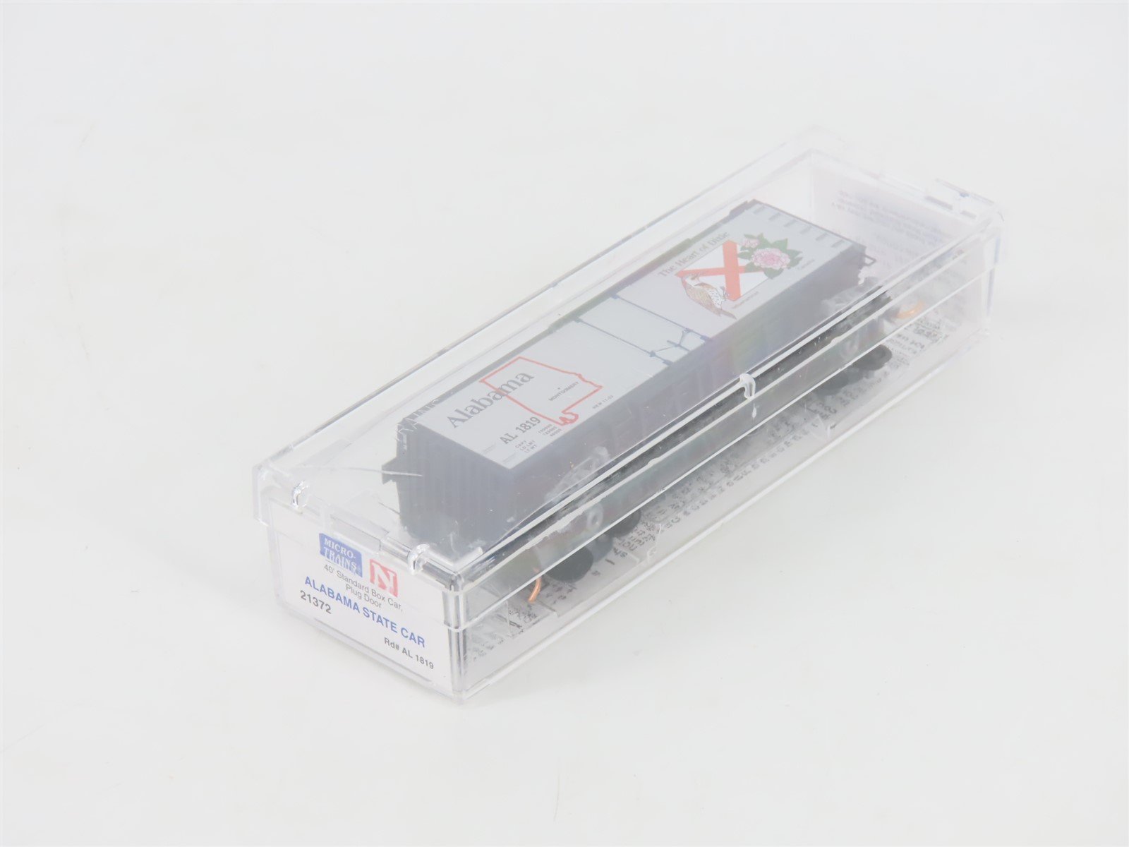 N Scale Micro-Trains MTL 21372 AL Alabama State 40' Plug Door Box Car #1819