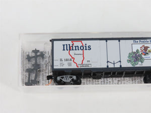 N Scale Micro-Trains MTL 21320 IL Illinois State 40' Plug Door Box Car #1818