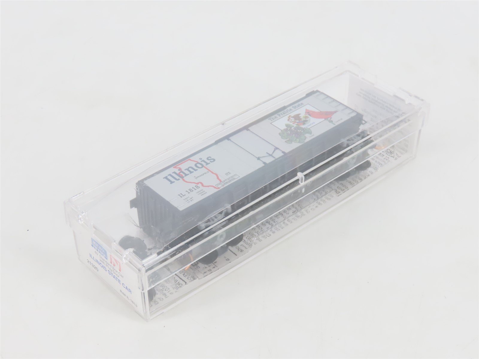 N Scale Micro-Trains MTL 21320 IL Illinois State 40' Plug Door Box Car #1818