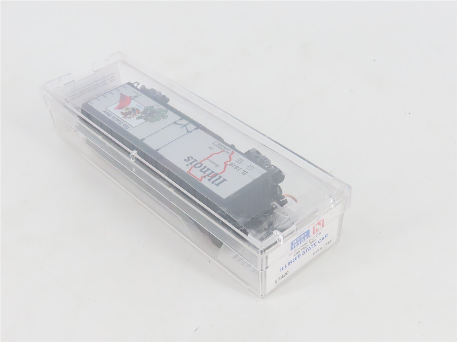 N Scale Micro-Trains MTL 21320 IL Illinois State 40' Plug Door Box Car #1818