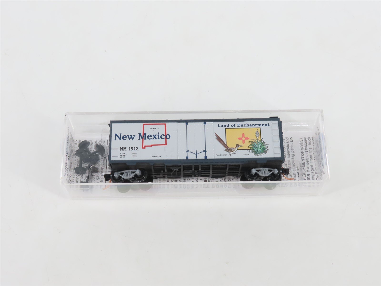 N Scale Micro-Trains MTL 21376 NM New Mexico State 40' Plug Door Box Car #1912