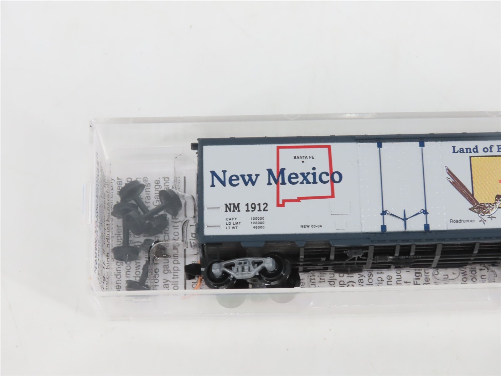 N Scale Micro-Trains MTL 21376 NM New Mexico State 40' Plug Door Box Car #1912
