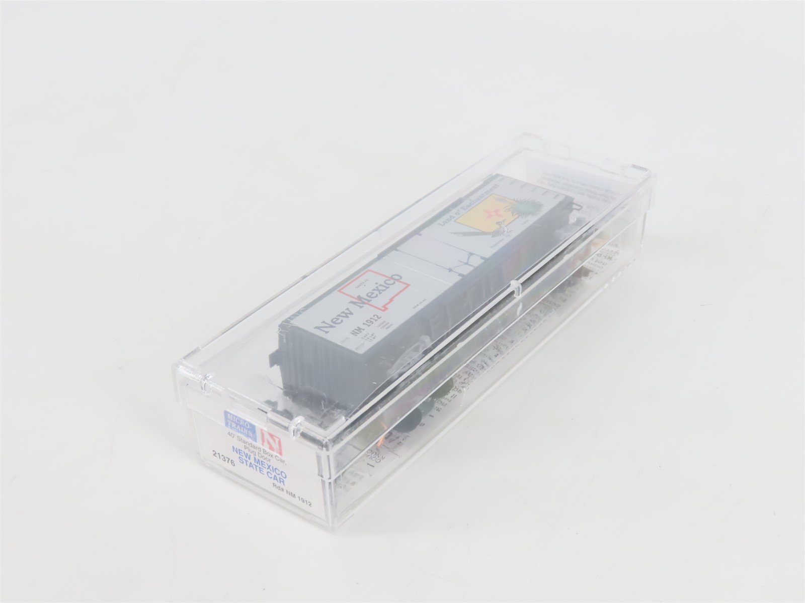 N Scale Micro-Trains MTL 21376 NM New Mexico State 40' Plug Door Box Car #1912