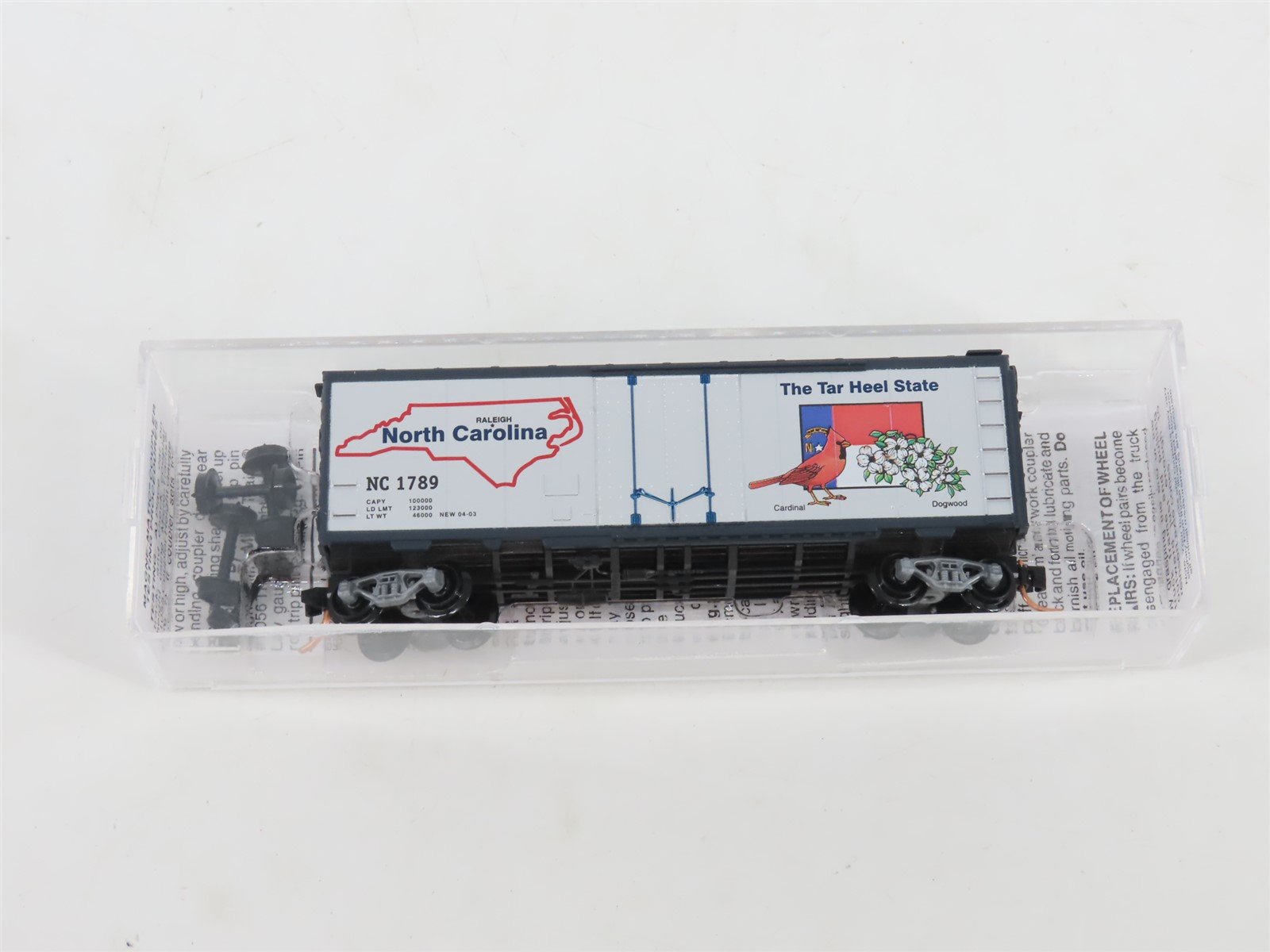 N Micro-Trains MTL 21350 NC North Carolina State 40' Plug Door Box Car #1789
