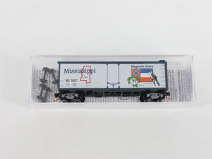 N Micro-Trains MTL 02100401 MS Mississippi State 40' Plug Door Box Car #1817