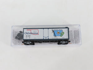 N Scale Micro-Trains MTL 02100411 OK Oklahoma State 40' Plug Door Box Car #1907