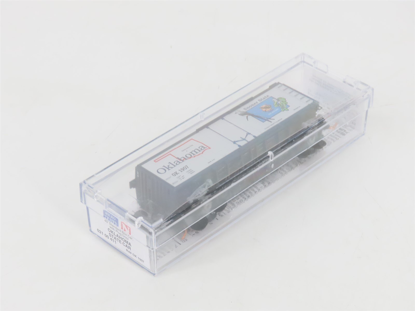 N Scale Micro-Trains MTL 02100411 OK Oklahoma State 40' Plug Door Box Car #1907
