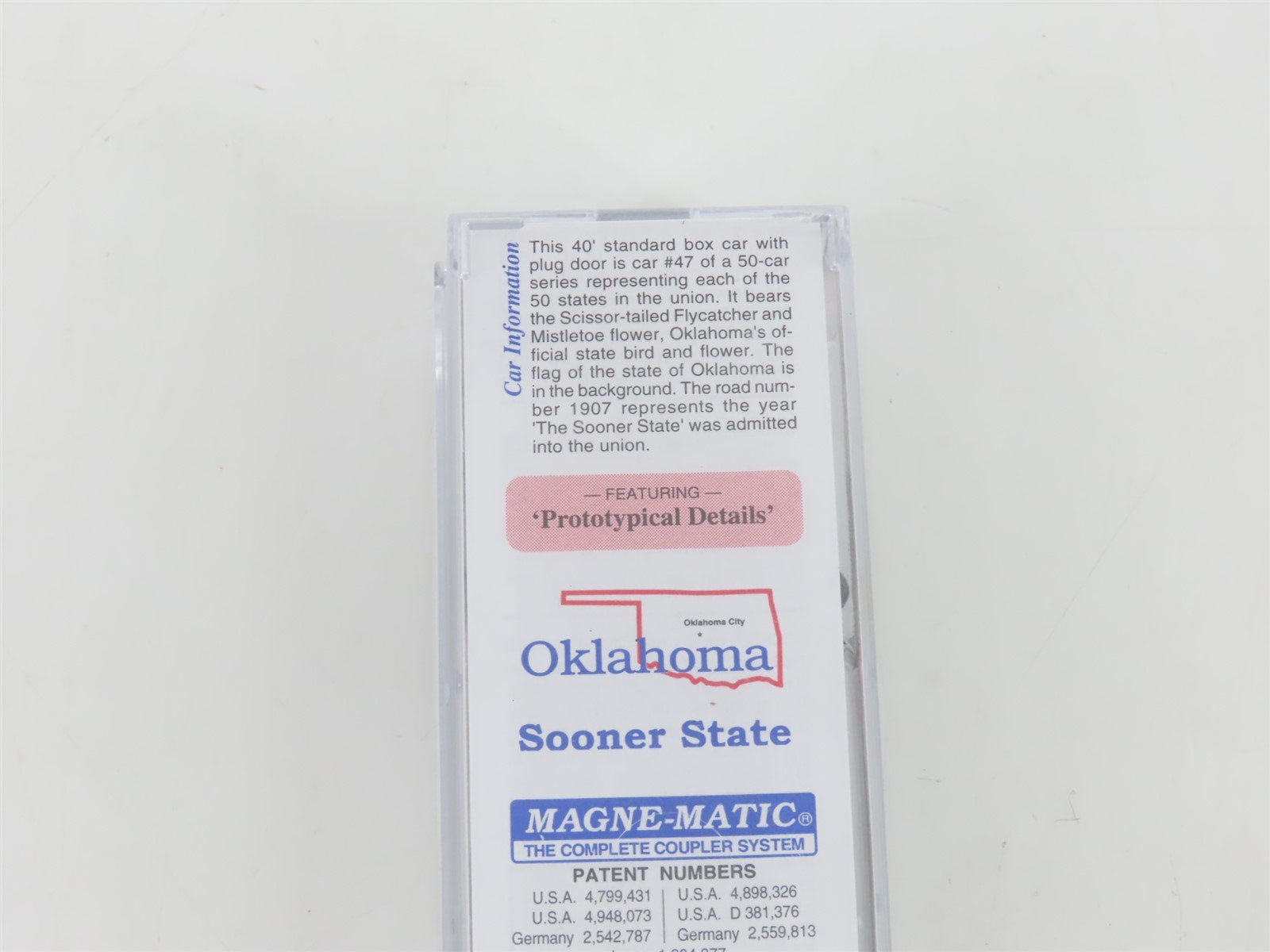 N Scale Micro-Trains MTL 02100411 OK Oklahoma State 40' Plug Door Box Car #1907