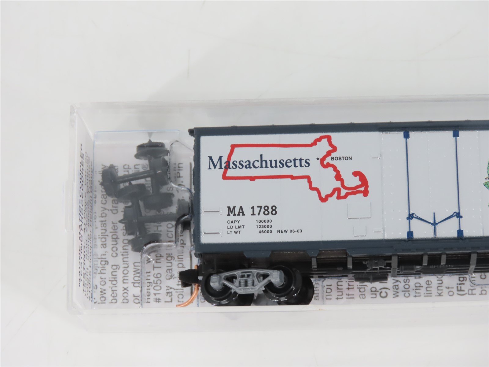N Scale Micro-Trains MTL 21370 MA Massachusetts State 40' Plug Door Boxcar #1788