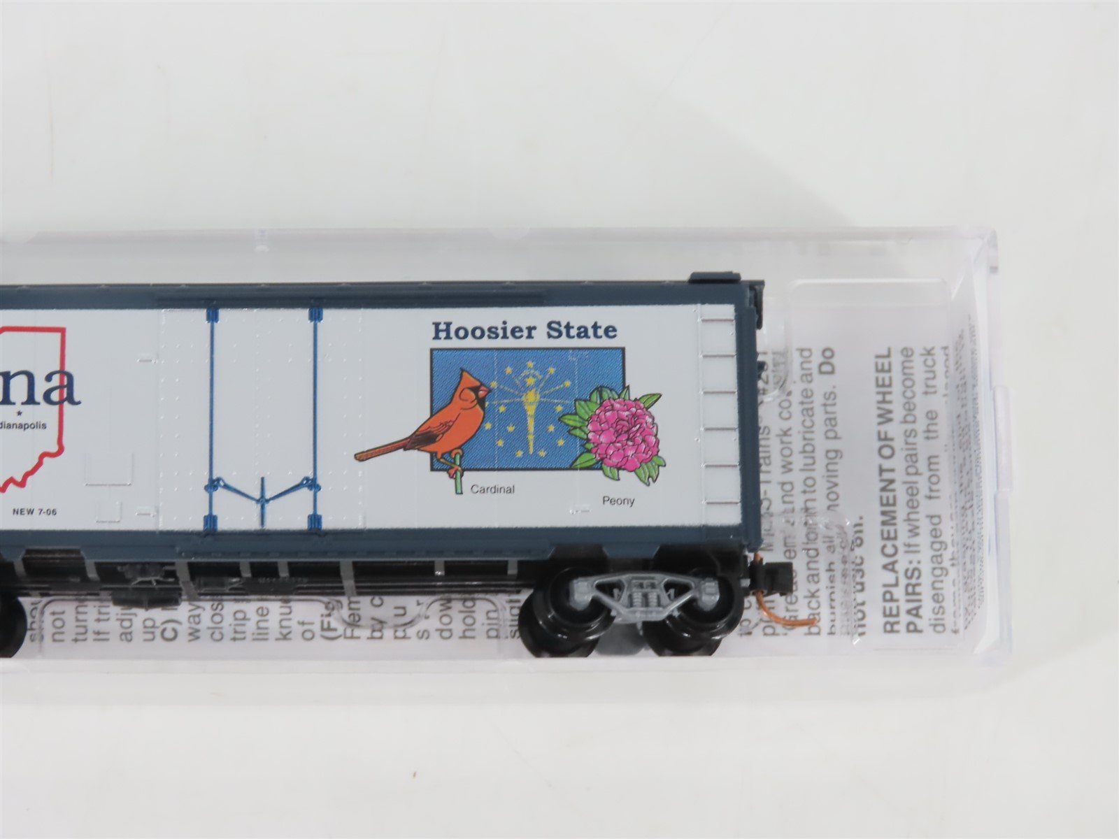 N Scale Micro-Trains MTL 02100403 IN Indiana State 40' Plug Door Box Car #1816