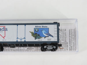 N Scale Micro-Trains MTL 02100407 NV Nevada State 40' Plug Door Box Car #1864